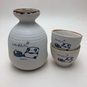Tarepanda Ceramic Sake Set